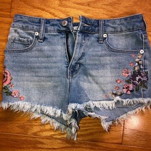 Floral Jean Shorts